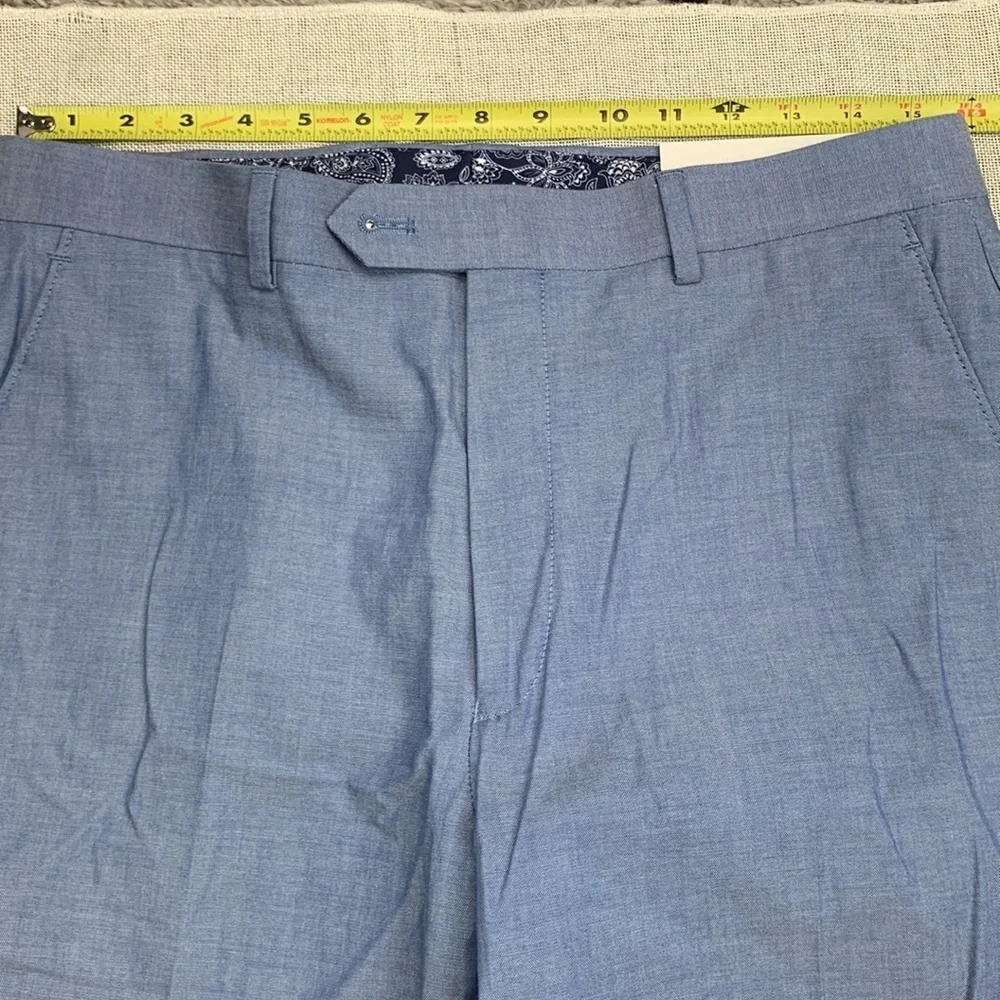 Lauren Ralph Lauren Men's Blue Chambray Cotton Suit Separate Pants Size 32x32